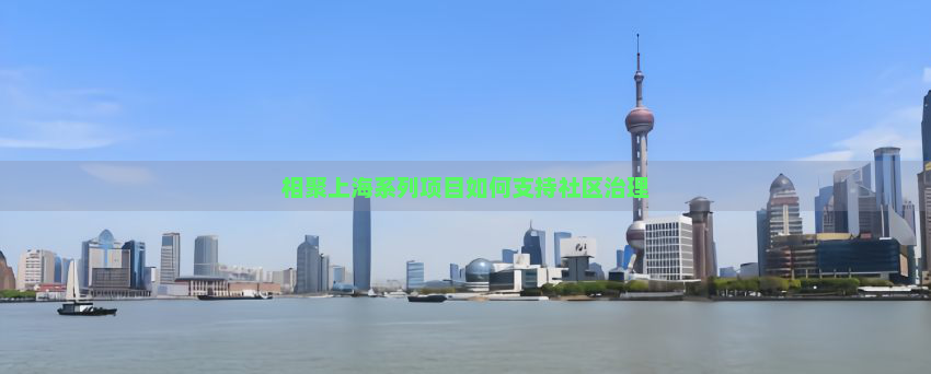 相聚上海系列项目如何支持社区治理